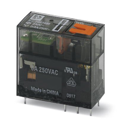 Phoenix Contact Interface Single Relay; REL-MR-230AC/21-21AU/MS; Electromechanical; 50mA; DPDT; 230VAC